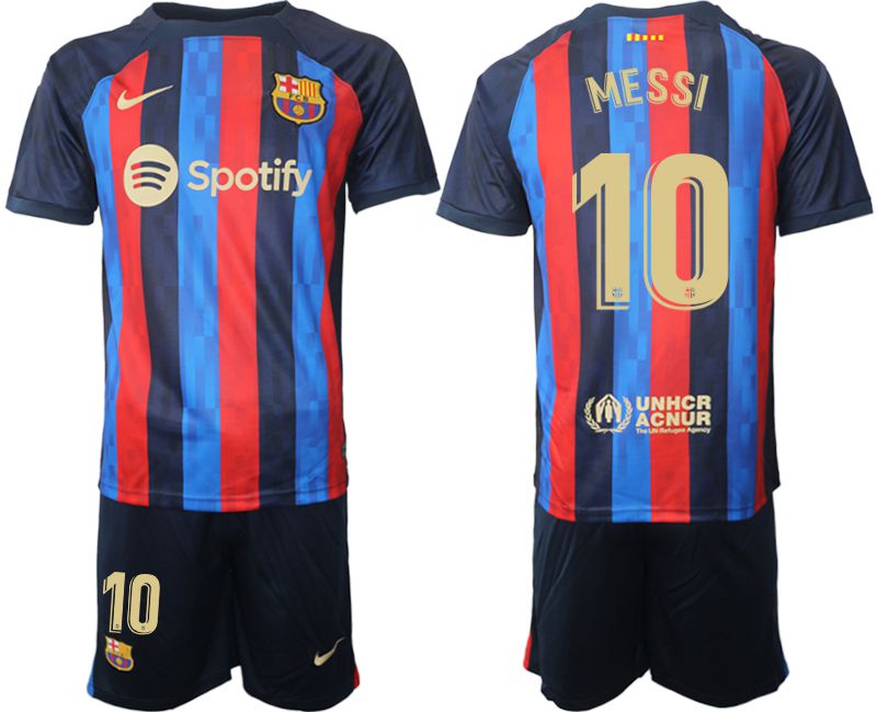 Men 2022-2023 Club Barcelona home blue #10 Soccer Jerseys